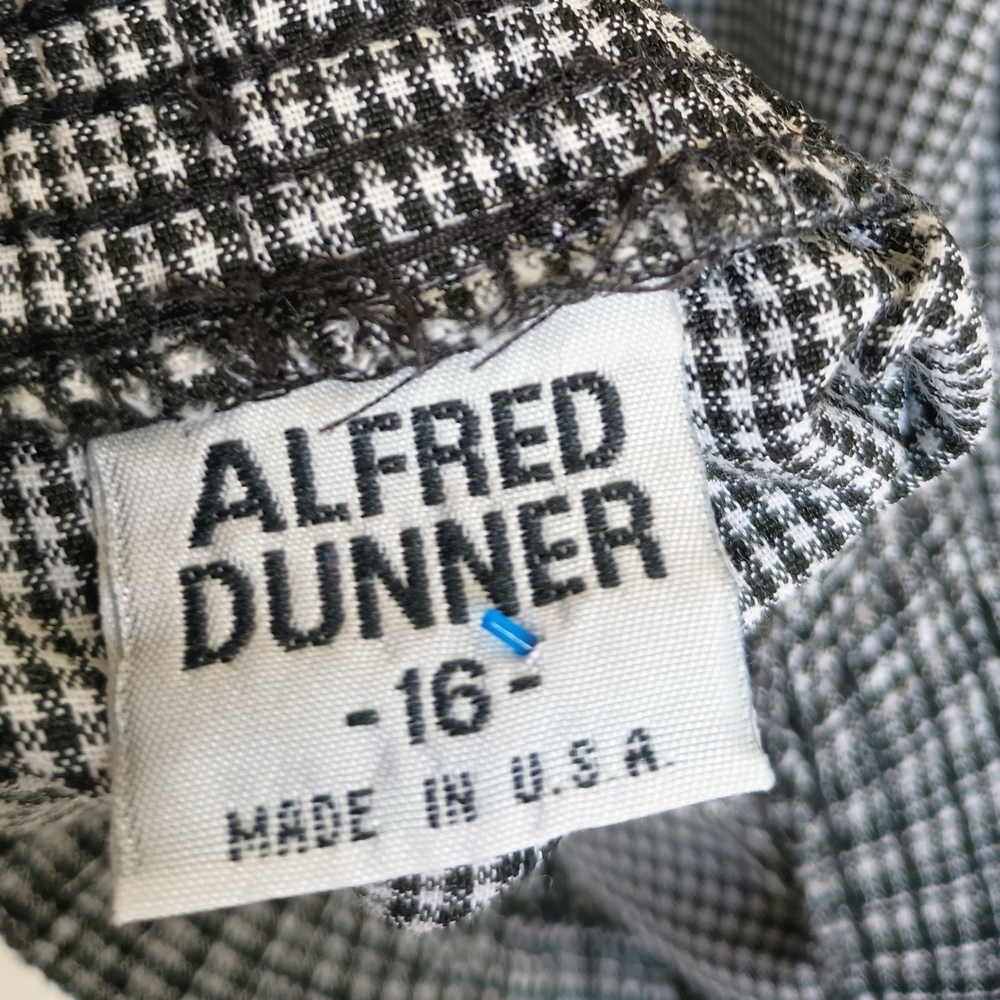 Alfred Dunner Women's Gray Checkered Trousers Size 16 - Picture 2 of 4
